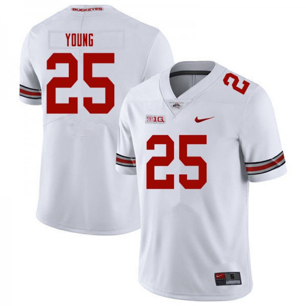 Ohio State Buckeyes #25 Craig Young Men Official Jersey White OSU13300